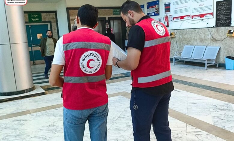 فرق الهلال الأحمر المصري تقدم الدعم لمصابي حادث الطريق الإقليمي وذويهم في المنوفية فرق الهلال الأحمر المصري تقدم الدعم لمصابي حادث الطريق الإقليمي وذويهم في المنوفية